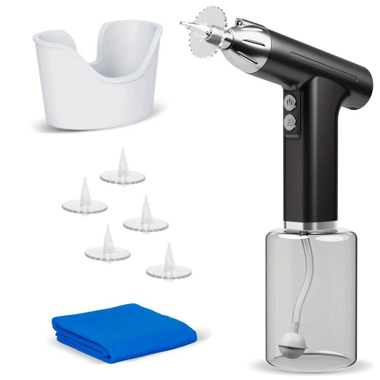 LED Light Low-noise and High-endurance Ear Cleaner Rechargeable Earwax Remover(Black) by bashfashion