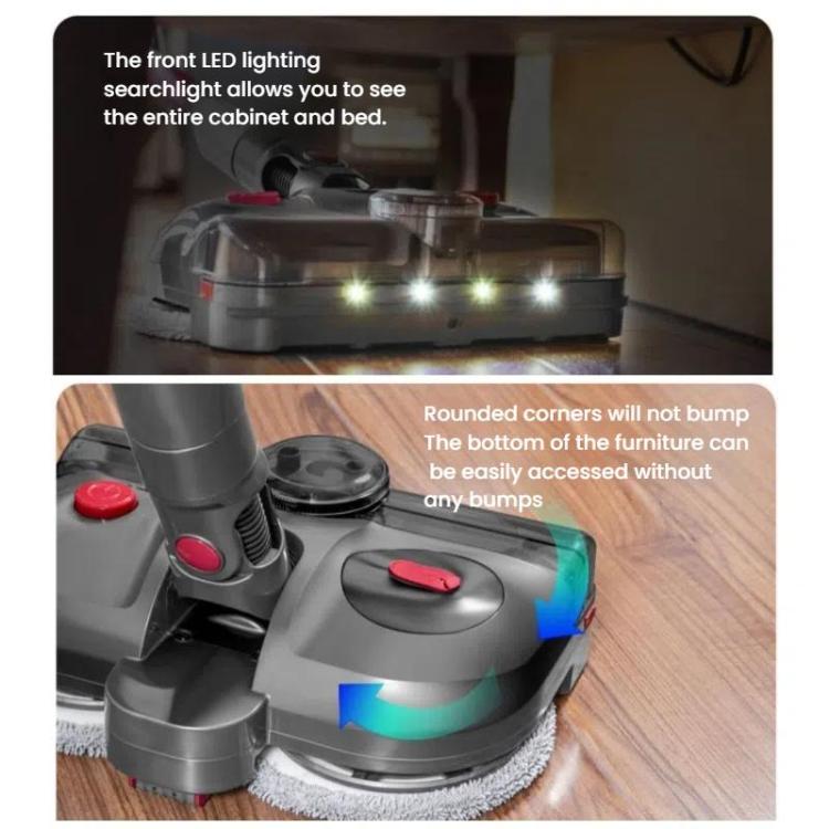 For Dyson V7 / V8 / V10 / V11 4-In-1 Electric Mop Head With UV Sterilizer Light And Water Tank by bashfashion