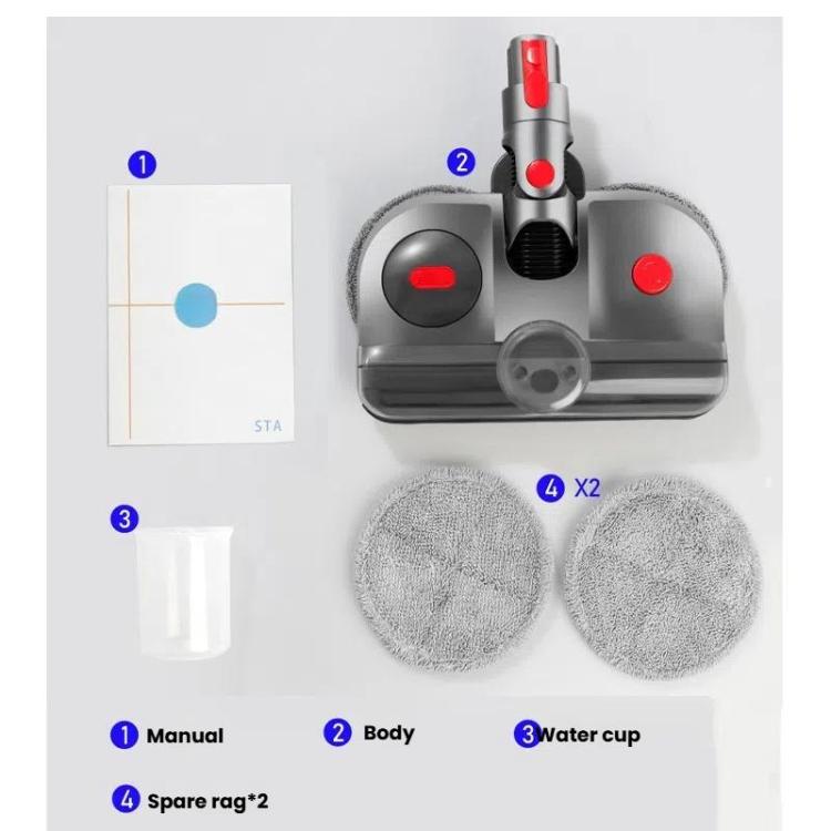 For Dyson V7 / V8 / V10 / V11 4-In-1 Electric Mop Head With UV Sterilizer Light And Water Tank by bashfashion