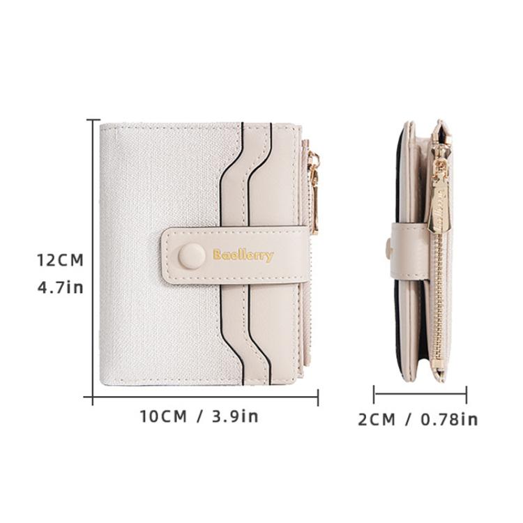 Baellerry NR118 Women Short Wallet Gradient Color Multi Card Zipper Coin Purse(Dark Brown) by Baellerry