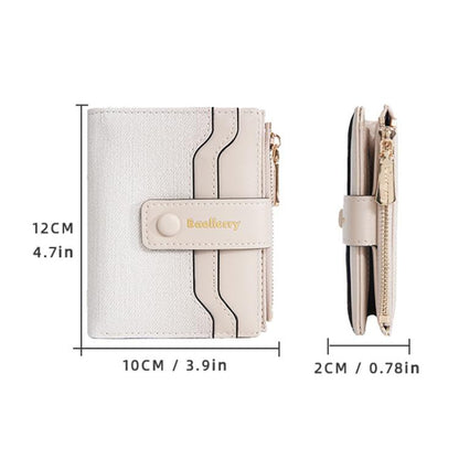 Baellerry NR118 Women Short Wallet Gradient Color Multi Card Zipper Coin Purse(Light Blue) by Baellerry