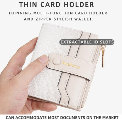 Baellerry NR118 Women Short Wallet Gradient Color Multi Card Zipper Coin Purse(Light Blue) by Baellerry