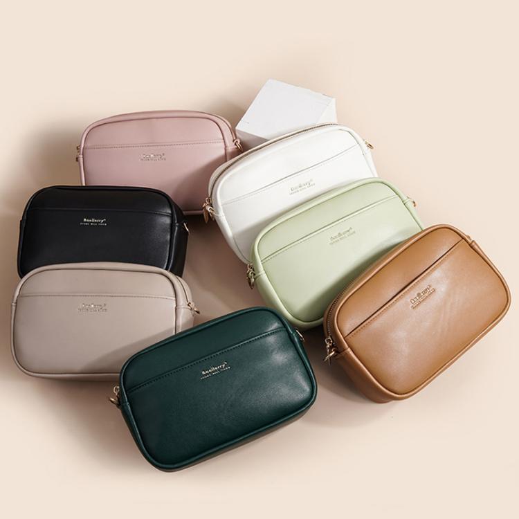 Baellerry N8938 Ladies PU Small Square Bag Large Capacity Crossbody Bag(White) by Baellerry