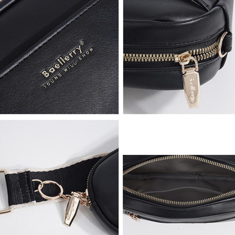 Baellerry N8938 Ladies PU Small Square Bag Large Capacity Crossbody Bag(Black) by Baellerry