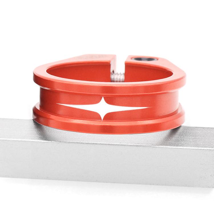 Mountain Road Bicycle Aluminum Locking Seatpost Clamps Seatpost Clamp Ring Fittings(31.8mm Red) by bashfashion