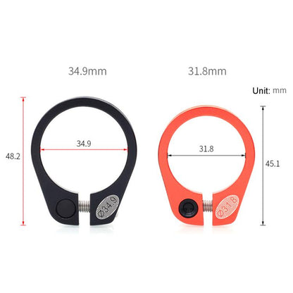 Mountain Road Bicycle Aluminum Locking Seatpost Clamps Seatpost Clamp Ring Fittings(31.8mm Red) by bashfashion