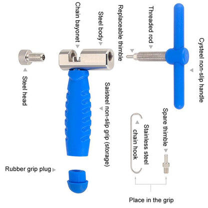 Mountain Bicycle Chain Cutter Steel Chain Release Tool(Blue) by bashfashion