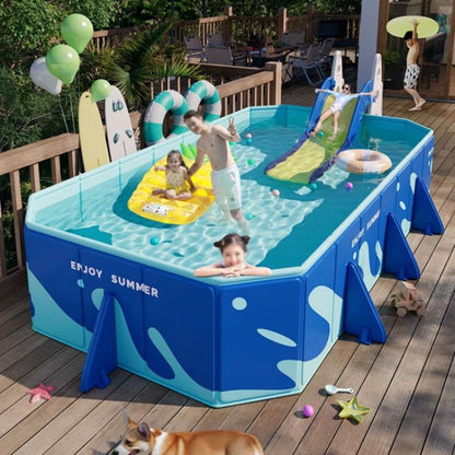 Children Home Free Inflatable Swimming Pool Foldable Outdoor Bracket Play Pool, Spec: 1.6m by bashfashion