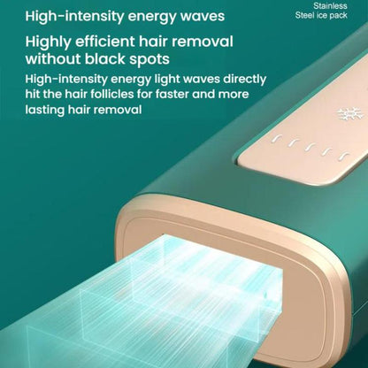 Sapphire Ice Sense Painless Laser Hair Remover Intense Pulse Ice Hair Removal Device, Style: Crystal Green FY-505AL(UK Plug) by bashfashion