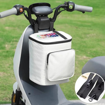 Electric Vehicle Front Helmet Raincoat Storage Waterproof Bag, Color: White with Film by bashfashion