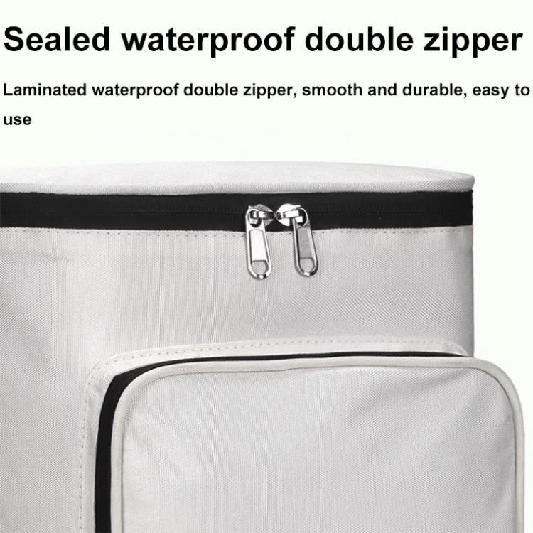 Electric Vehicle Front Helmet Raincoat Storage Waterproof Bag, Color: White with Film by bashfashion