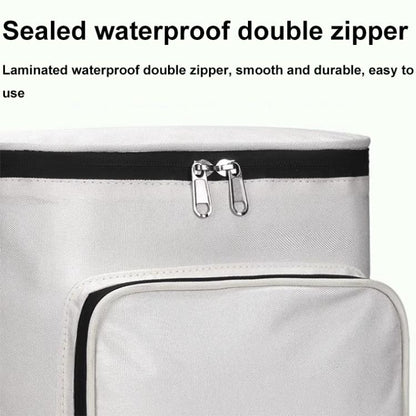 Electric Vehicle Front Helmet Raincoat Storage Waterproof Bag, Color: White with Film by bashfashion