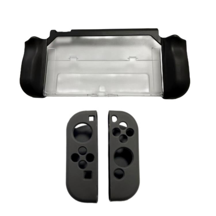 For Nintendo Switch OLED / Joy-Con 2 In 1 Protective Case TPU Cover Support(Black) by bashfashion