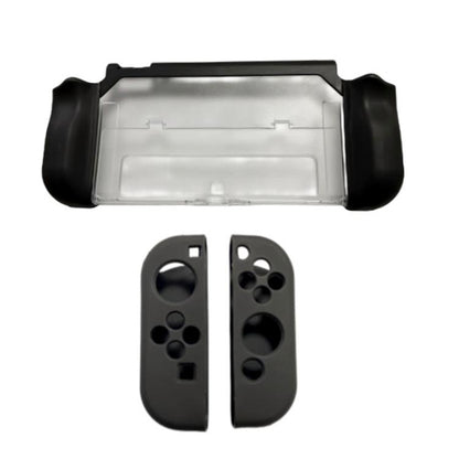 For Nintendo Switch OLED / Joy-Con 2 In 1 Protective Case TPU Cover Support(Black) by bashfashion