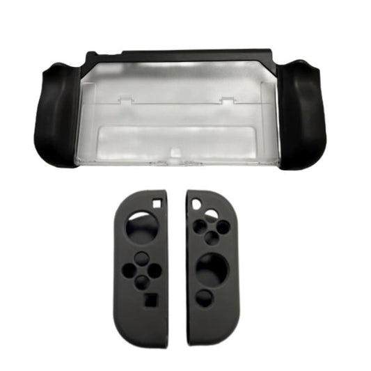 For Nintendo Switch OLED / Joy-Con 2 In 1 Protective Case TPU Cover Support(Black) by bashfashion