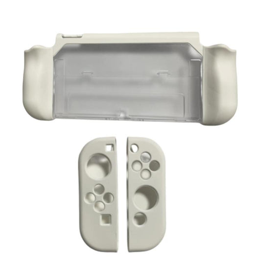 For Nintendo Switch OLED / Joy-Con 2 In 1 Protective Case TPU Cover Support(White) by bashfashion