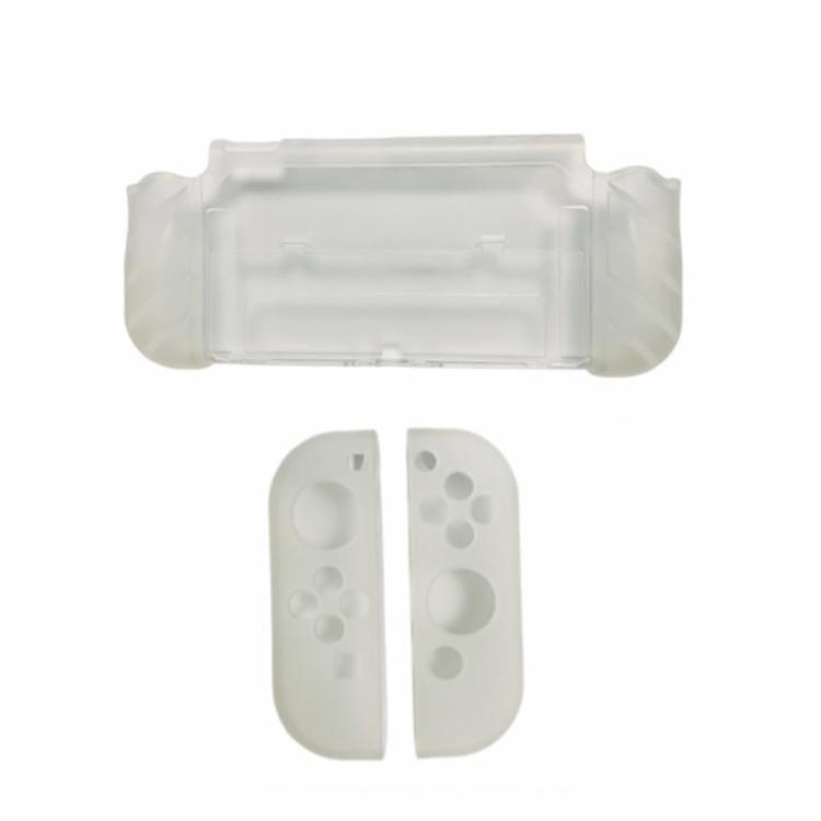 For Nintendo Switch OLED / Joy-Con 2 In 1 Protective Case TPU Cover Support(Translucent) by bashfashion
