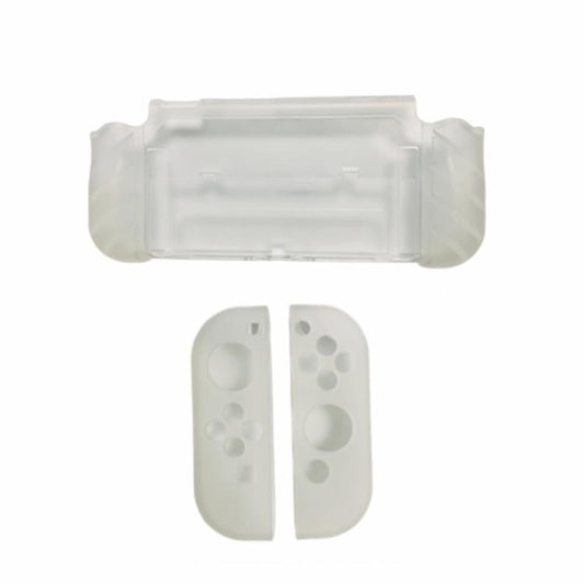 For Nintendo Switch OLED / Joy-Con 2 In 1 Protective Case TPU Cover Support(Translucent) by bashfashion