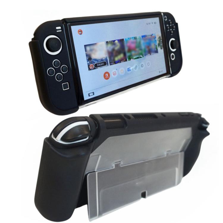 For Nintendo Switch OLED / Joy-Con 2 In 1 Protective Case TPU Cover Support(Translucent) by bashfashion