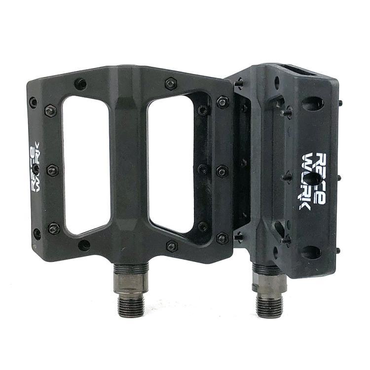 RACEWORK RK091 1pair Mountain Bike Nylon Fiber Pedals Cycling Anti-slip Pedals(Black) by RACEWORK