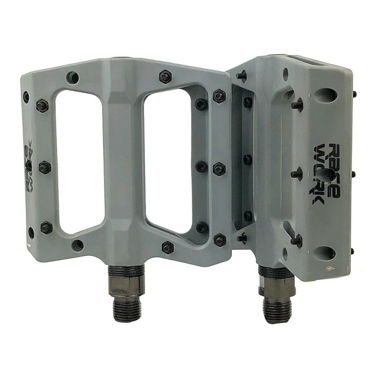 RACEWORK RK091 1pair Mountain Bike Nylon Fiber Pedals Cycling Anti-slip Pedals(Gray) by RACEWORK