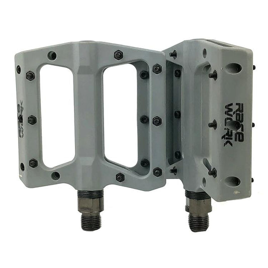 RACEWORK RK091 1pair Mountain Bike Nylon Fiber Pedals Cycling Anti-slip Pedals(Gray) by RACEWORK