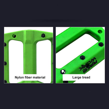 RACEWORK RK091 1pair Mountain Bike Nylon Fiber Pedals Cycling Anti-slip Pedals(Blue) by RACEWORK