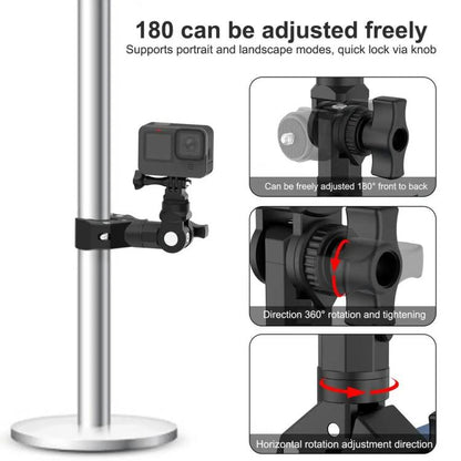 Camera Clip Motorcycle Bicycle Handlebar Crab Clamp For Sports Camera With Adapter by bashfashion