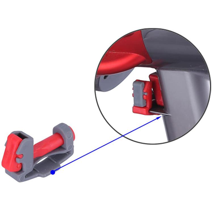 For Dyson V6 / V7 / V8 / V10 / V11 / V12 / V15 Vacuum Cleaner Switch Carabiner Holder(B Model Gray Body Red Key) by bashfashion