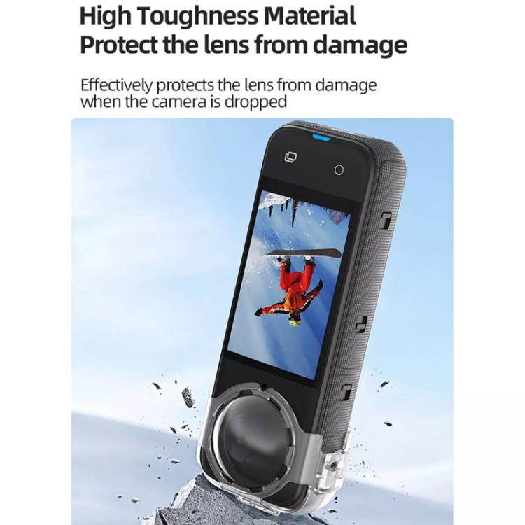 For Insta360 X4 HEPAIL AC37 Lens Anti-fog Snap-on Protective Mirror Front and Rear Lens Protectors by HEPAIL