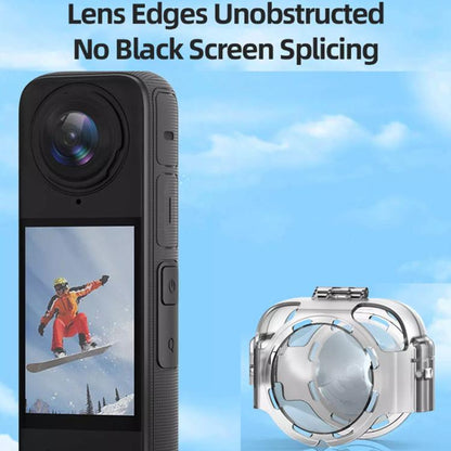 For Insta360 X4 HEPAIL AC37 Lens Anti-fog Snap-on Protective Mirror Front and Rear Lens Protectors by HEPAIL