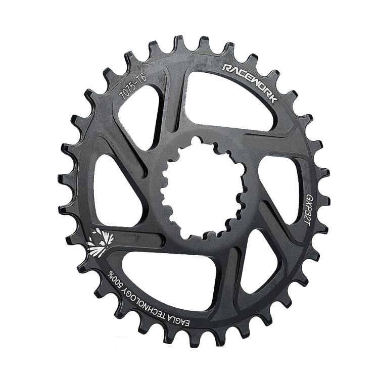 RACEWORK 7075-T6 For SRAM Mountain Bike Single Plate Round Bicycle Sprocket, Spec: 3mm 32T by RACEWORK