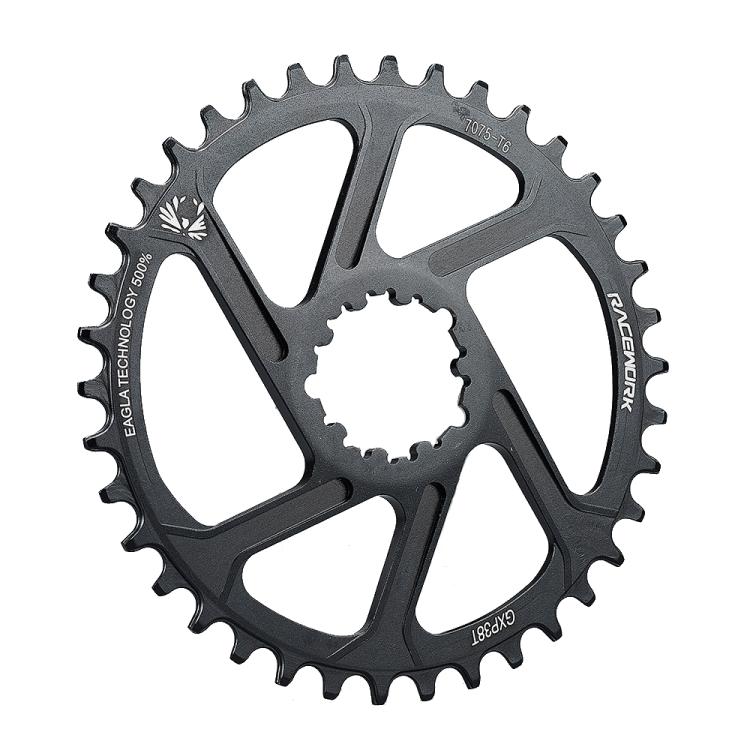 RACEWORK 7075-T6 For SRAM Mountain Bike Single Plate Round Bicycle Sprocket, Spec: 3mm 38T by RACEWORK