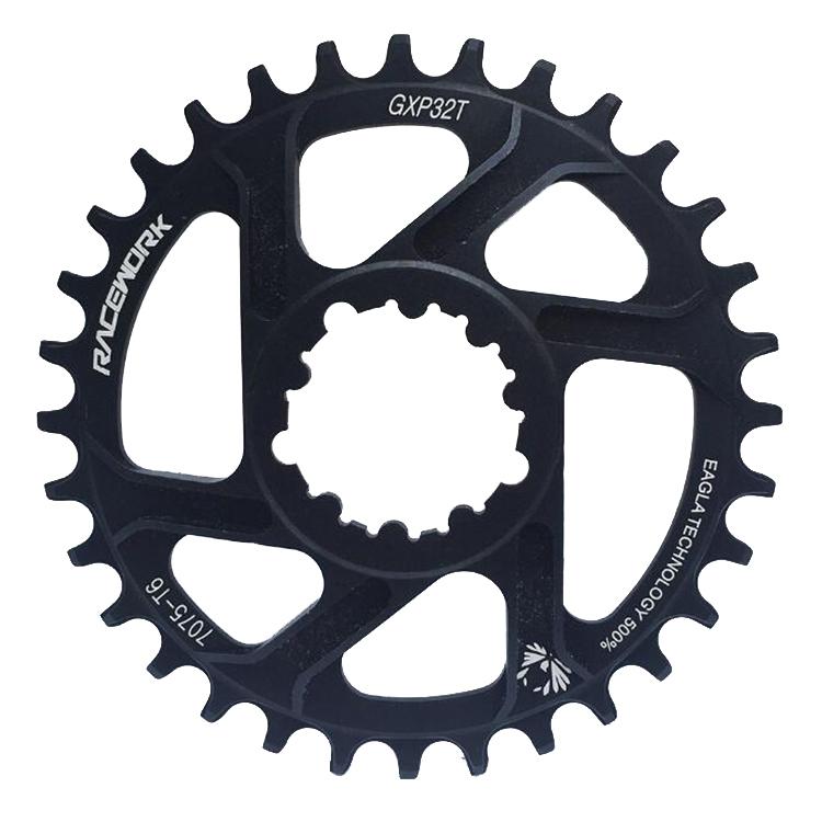 RACEWORK 7075-T6 For SRAM Mountain Bike Single Plate Round Bicycle Sprocket, Spec: 6mm 32T by RACEWORK