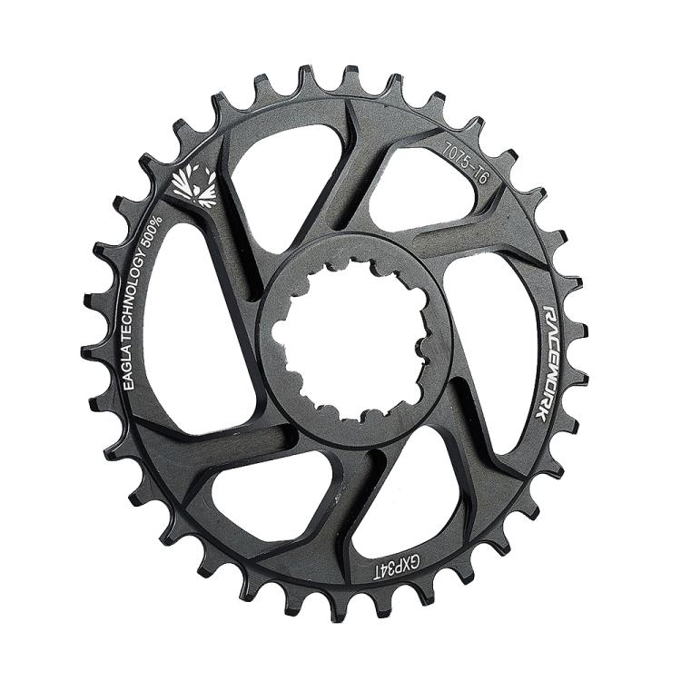 RACEWORK 7075-T6 For SRAM Mountain Bike Single Plate Round Bicycle Sprocket, Spec: 6mm 34T by RACEWORK