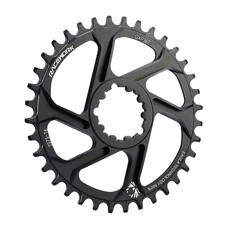 RACEWORK 7075-T6 For SRAM Mountain Bike Single Plate Round Bicycle Sprocket, Spec: 6mm 36T by RACEWORK