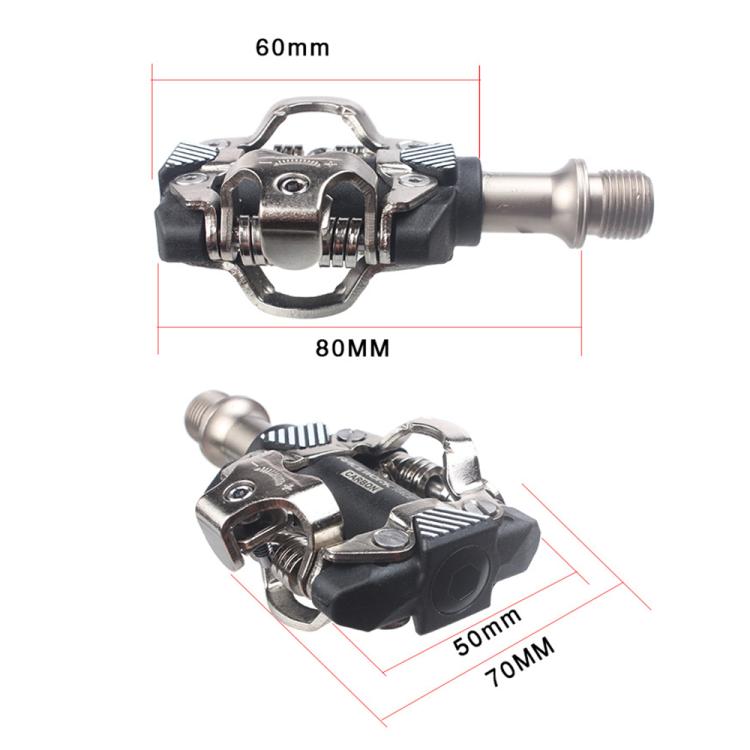 RACEWORK M8100 Mountain Bike Self-locking Pedal Ultra-light DU Bearing SPD Pedal, Color: Black by RACEWORK