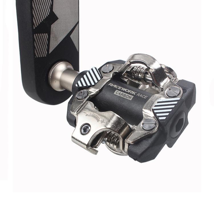 RACEWORK M8100 Mountain Bike Self-locking Pedal Ultra-light DU Bearing SPD Pedal, Color: Black Gold by RACEWORK