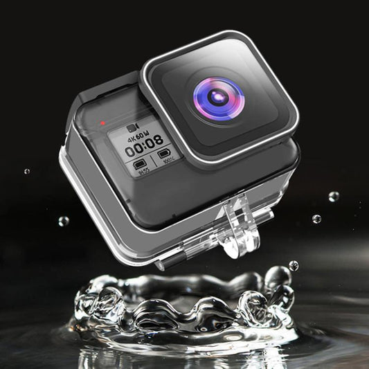 TELESIN For GoPro HERO8 Black 50m Waterproof Protective Case Diving Case Sports Camera Accessories(Transparent) by TELESIN