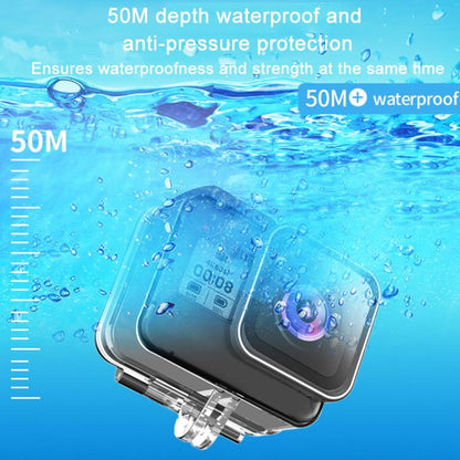 TELESIN For GoPro HERO8 Black 50m Waterproof Protective Case Diving Case Sports Camera Accessories(Transparent) by TELESIN