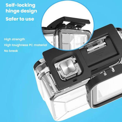 TELESIN For GoPro HERO8 Black 50m Waterproof Protective Case Diving Case Sports Camera Accessories(Transparent) by TELESIN