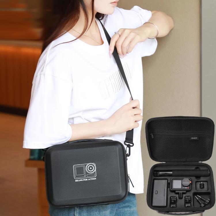 BKANO For DJI Osmo Action 3 / 4 / 5 Pro Sports Camera Storage Bag Portable Protective Bag Case(Black) by BKANO