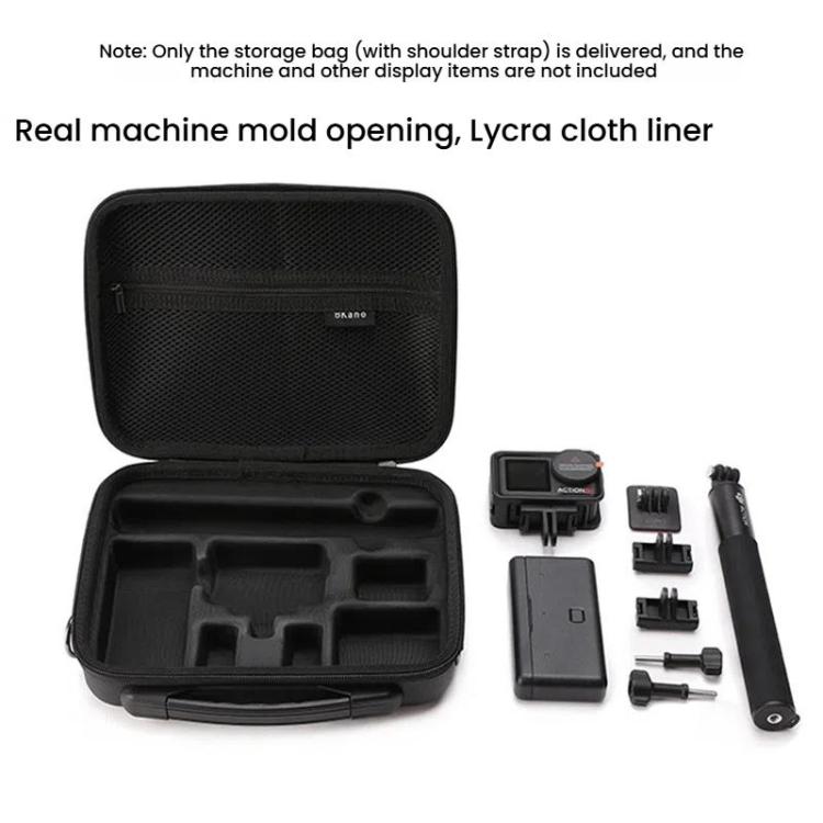 BKANO For DJI Osmo Action 3 / 4 / 5 Pro Sports Camera Storage Bag Portable Protective Bag Case(Black) by BKANO