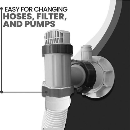 Pool Plunger Valve Hose Connector Compatible With Intex Filter Pump 28635EG 28633EG, Specification: 2 Plunger Valve+2 B Model Adaptor by bashfashion