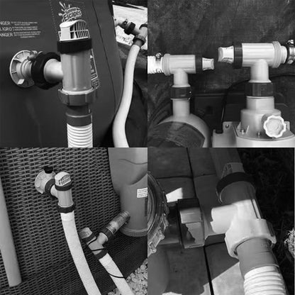Pool Plunger Valve Hose Connector Compatible With Intex Filter Pump 28635EG 28633EG, Specification: 2 Plunger Valve+2 B Model Adaptor by bashfashion