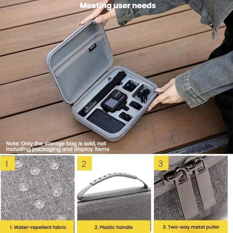 BKANO For DJI Osmo Action 4 / 5 Pro Set Storage Bag Organizer Case Hard Shell Case Handbag(Gray) by BKANO