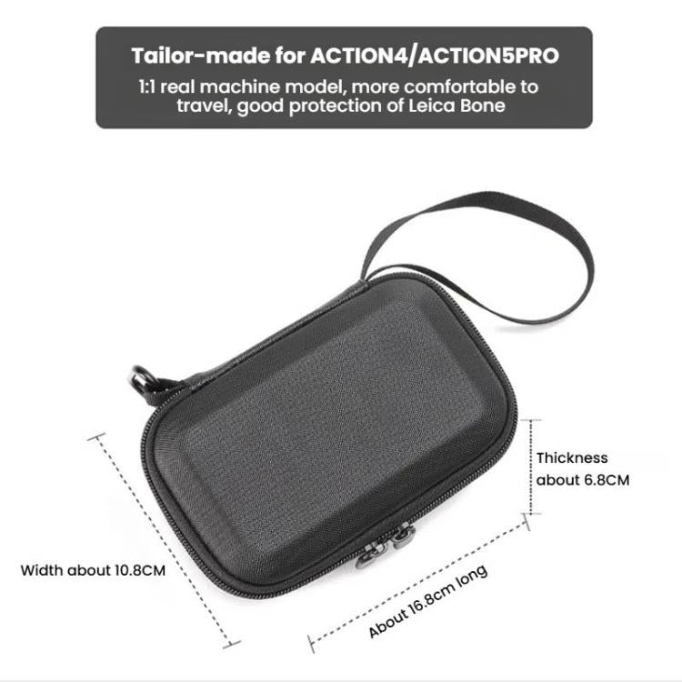 BKANO For DJI Osmo Action 3 / 4 / 5 Pro Storage Bag Sports Camera Handbag(Black) by BKANO