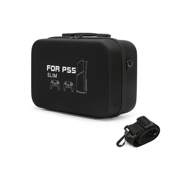 BKANO For Sony PS5 Slim Storage Bag Hard-Shell Shoulder Suitcase Storage Case(Gray) by BKANO