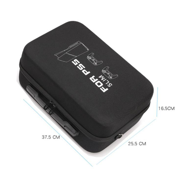 BKANO For Sony PS5 Slim Storage Bag Hard-Shell Shoulder Suitcase Storage Case(Gray) by BKANO