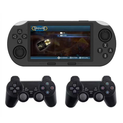 4.5-inch IPS Screen 64G Handheld Game Console Built-in 20000 Games, Model: SF3000 with 2 Handles by bashfashion